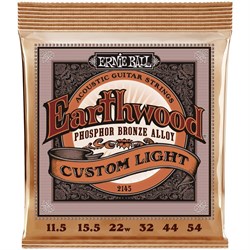 ERNIE BALL 2145 Earthwood Phosphor Bronze Custom Light 11.5-54 - Струны для акустической гитары 10331 - фото 6059