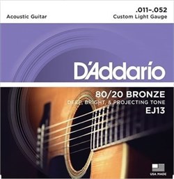 D`Addario EJ13 Custom Light 11-52 струны для акустической гитары 10247 - фото 6241