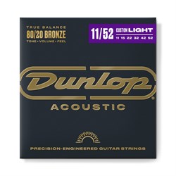 Dunlop DAB1152 Комплект струн для акустической гитары, бронза 80/20, Medium Light, 11-52 10417 - фото 6399