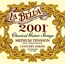 La Bella 2001M Medium Комплект струн для классической гитары, среднее натяжение, посеребренные 10426 - фото 6417