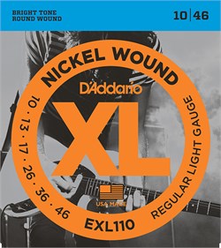D`Addario EXL110 XL NICKEL WOUND Струны для электрогитары Regular Light 10-46 10494 - фото 6784