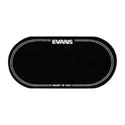 EQPB2 Наклейка нейлоновая на рабочий пластик бас барабана, овальная , для двойной педали. Черная. В комплекте 2 штуки. Evans EQPB2