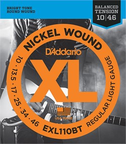 EXL110BT Nickel Wound Комплект струн для электрогитары, сбалансированное натяжение, Regular Light, 10-46, D'Addario hHjEf2t0jo7-jGHIlU1bz3