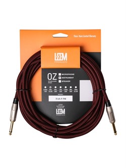 FAS-5(BK/RD) Кабель инструментальный, черный/красный, 5м, Leem FAS-5(BK/RD)