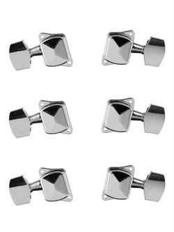 AL-015P Комплект одиночной колковой механики вертикальной установки хромированный с хромированной обычной ручкой, с крышками. Alice AL-015P