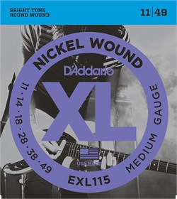 EXL115 XL NICKEL WOUND Струны для электрогитары Blues/Jazz Rock 11-49 D`Addario EXL115