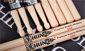 HUN Natural Series X5A Барабанные палочки, орех гикори, дерев наконечник 10378