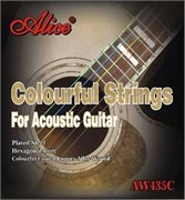 Alice AW435C-SL - струны для акустической гитары, цветные, медь, 11-52 10134
