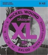D`Addario EXL120 XL Nickel wound  9-42 - струны для электрогитары 10179
