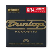 Dunlop DAB1254 Комплект струн для акустической гитары, бронза 80/20, Light, 12-54 10418