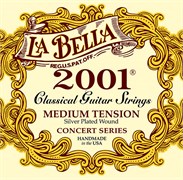 La Bella 2001M Medium Комплект струн для классической гитары, среднее натяжение, посеребренные 10426