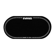EQPB2 Наклейка нейлоновая на рабочий пластик бас барабана, овальная , для двойной педали. Черная. В комплекте 2 штуки. Evans EQPB2