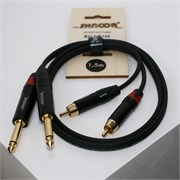 RCA2JM-3m Компонентный кабель 2хRCA - 2хjack, 3м, SHNOOR RCA2JM-3m