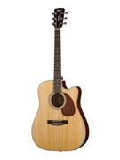 MR600F-NS MR Series Электро-акустическая гитара, с вырезом, цвет натуральный матовый, Cort MR600F-NS